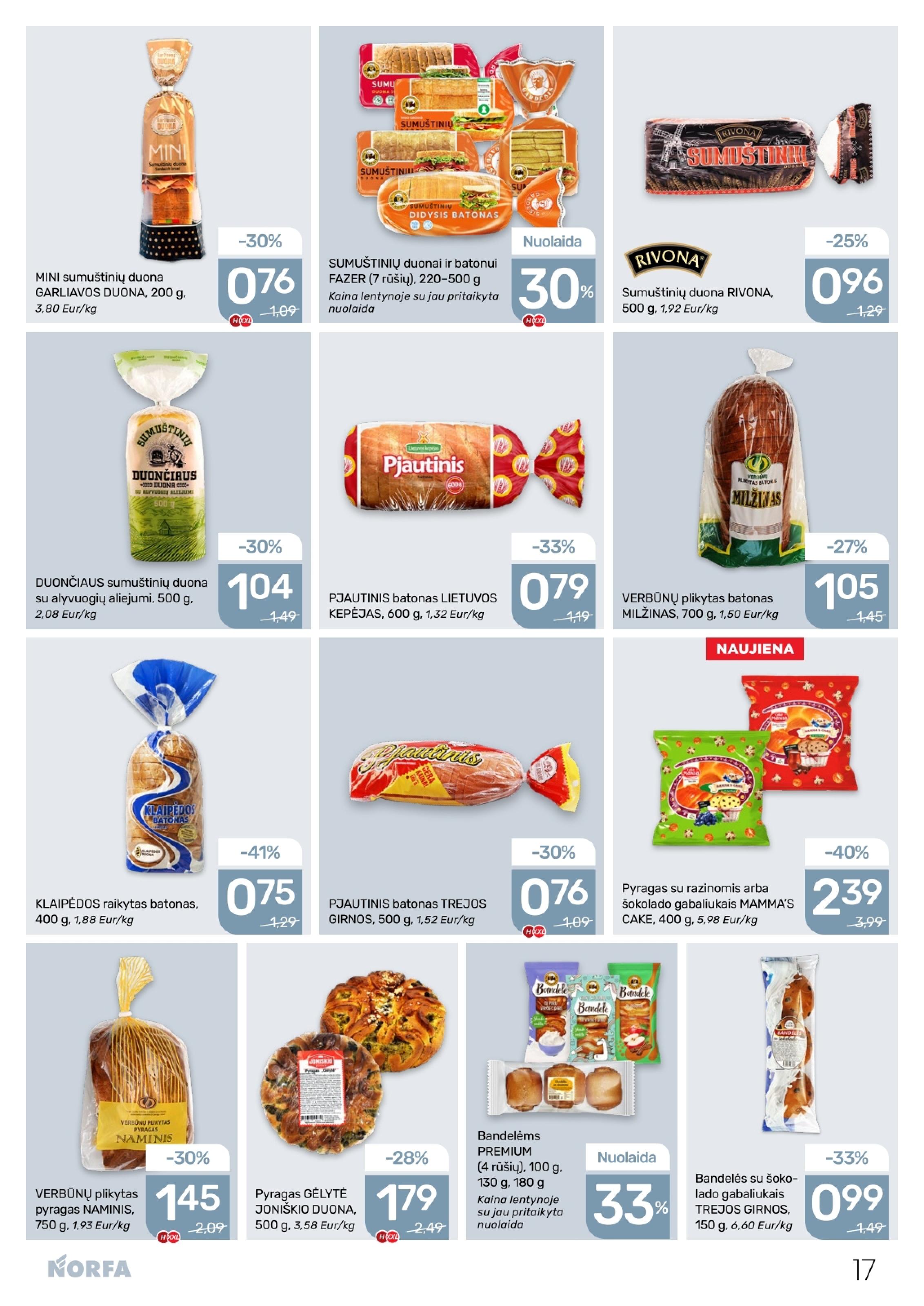 Naujausias NORFA kaininis katalogas 2026.02.19 - 2026.03.04