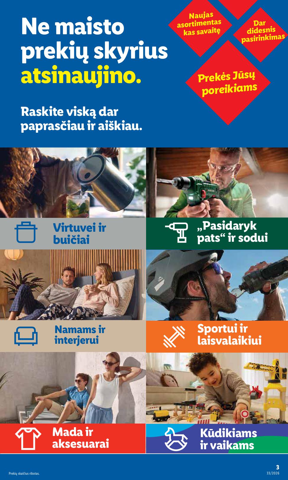LIDL ne  maisto prekių leidinys 2026.08.10 - 2026.08.16