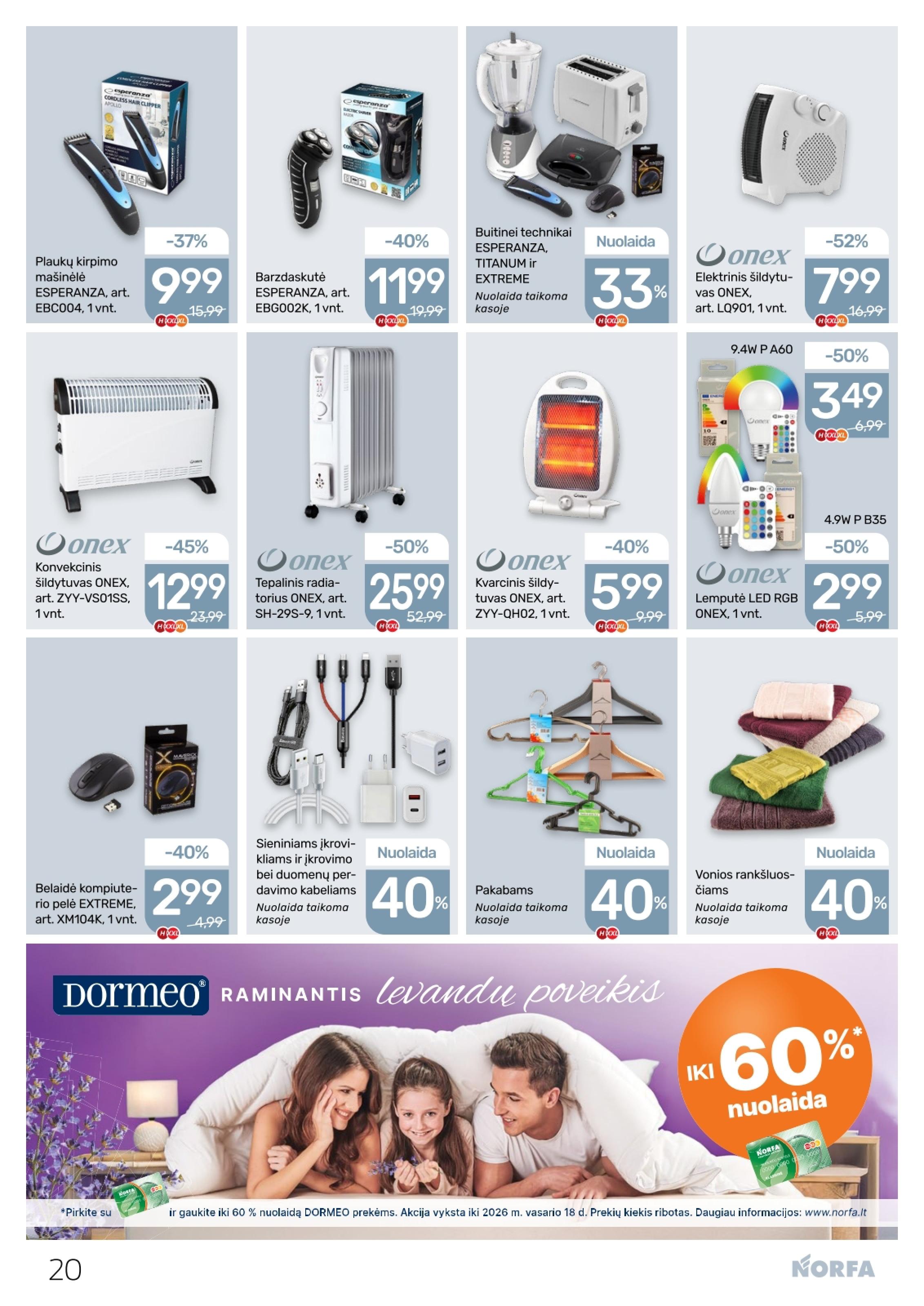 Naujausias NORFA kaininis katalogas 2026.01.08 - 2026.01.21