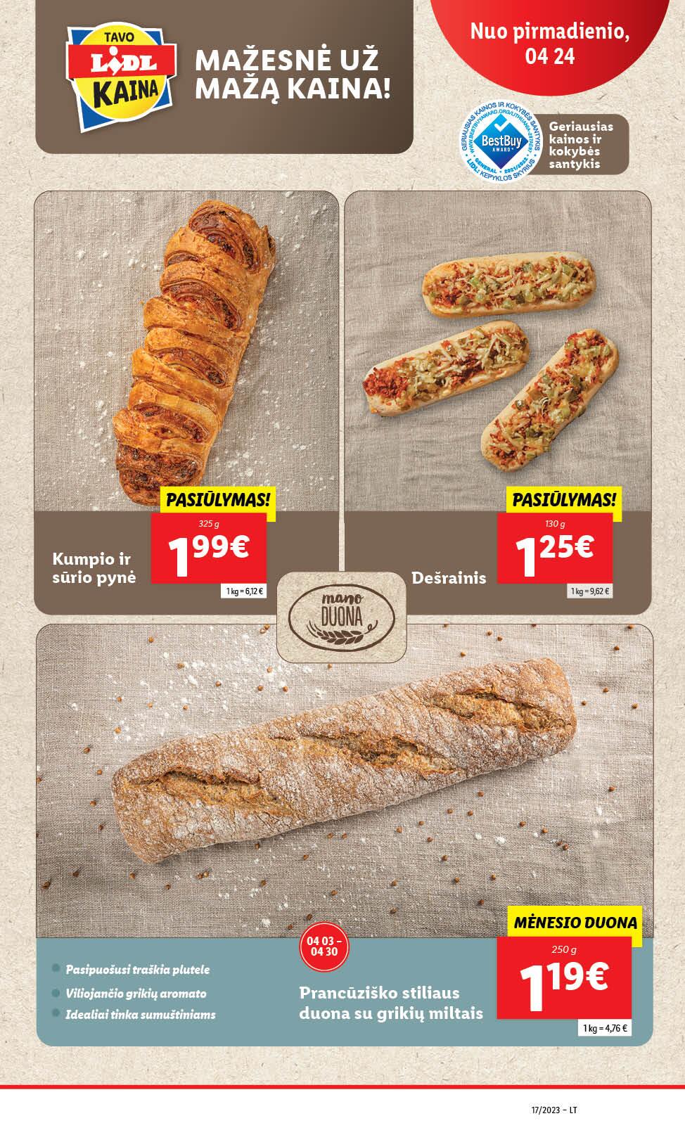 Naujausias LIDL kaininis katalogas 2023.04.24 - 2023.04.30