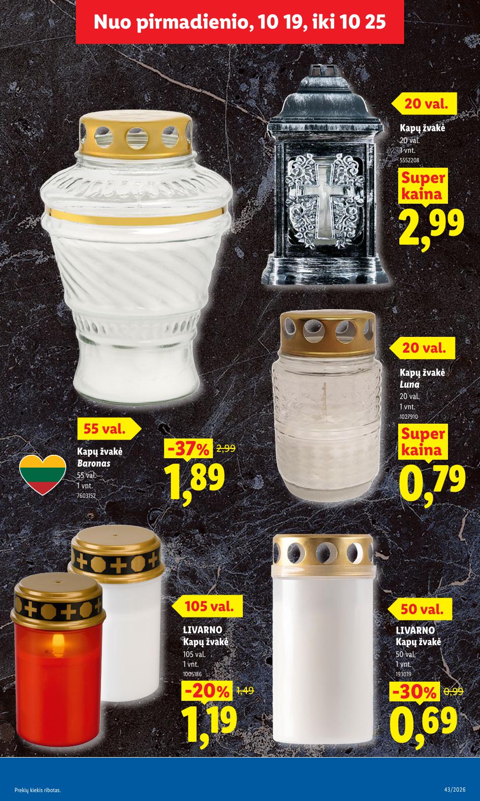 LIDL akcijų ir nuolaidų leidinys 2026.10.19 - 2026.10.25