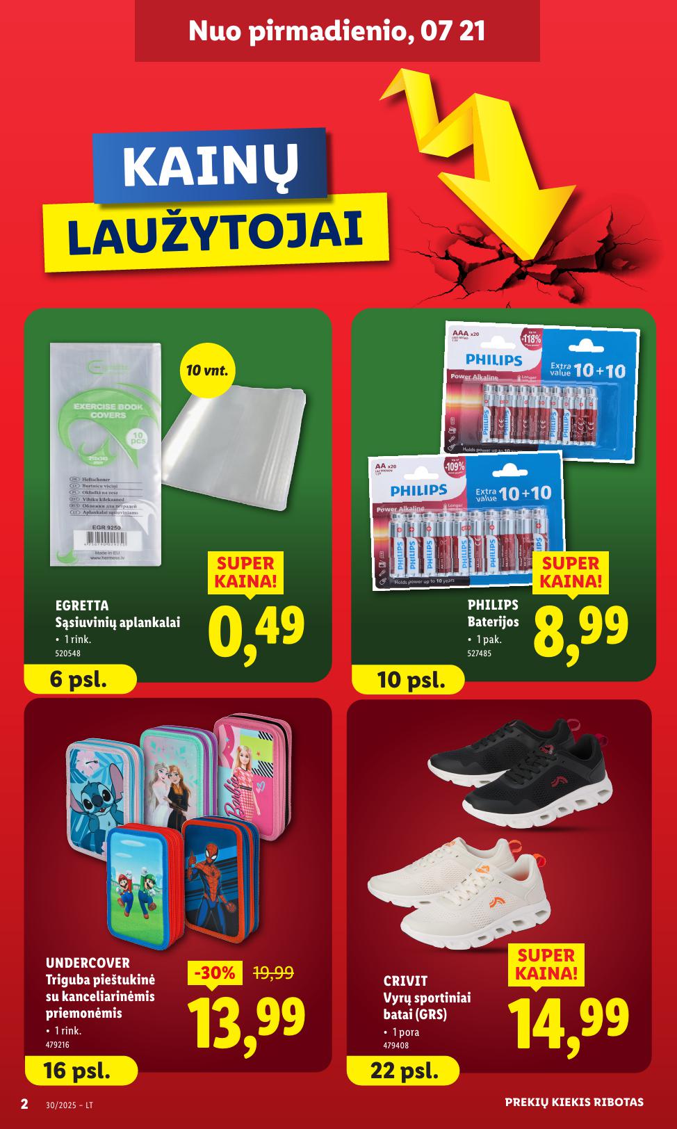 LIDL ne maisto prekių leidinys 2025.07.21 - 2025.07.27