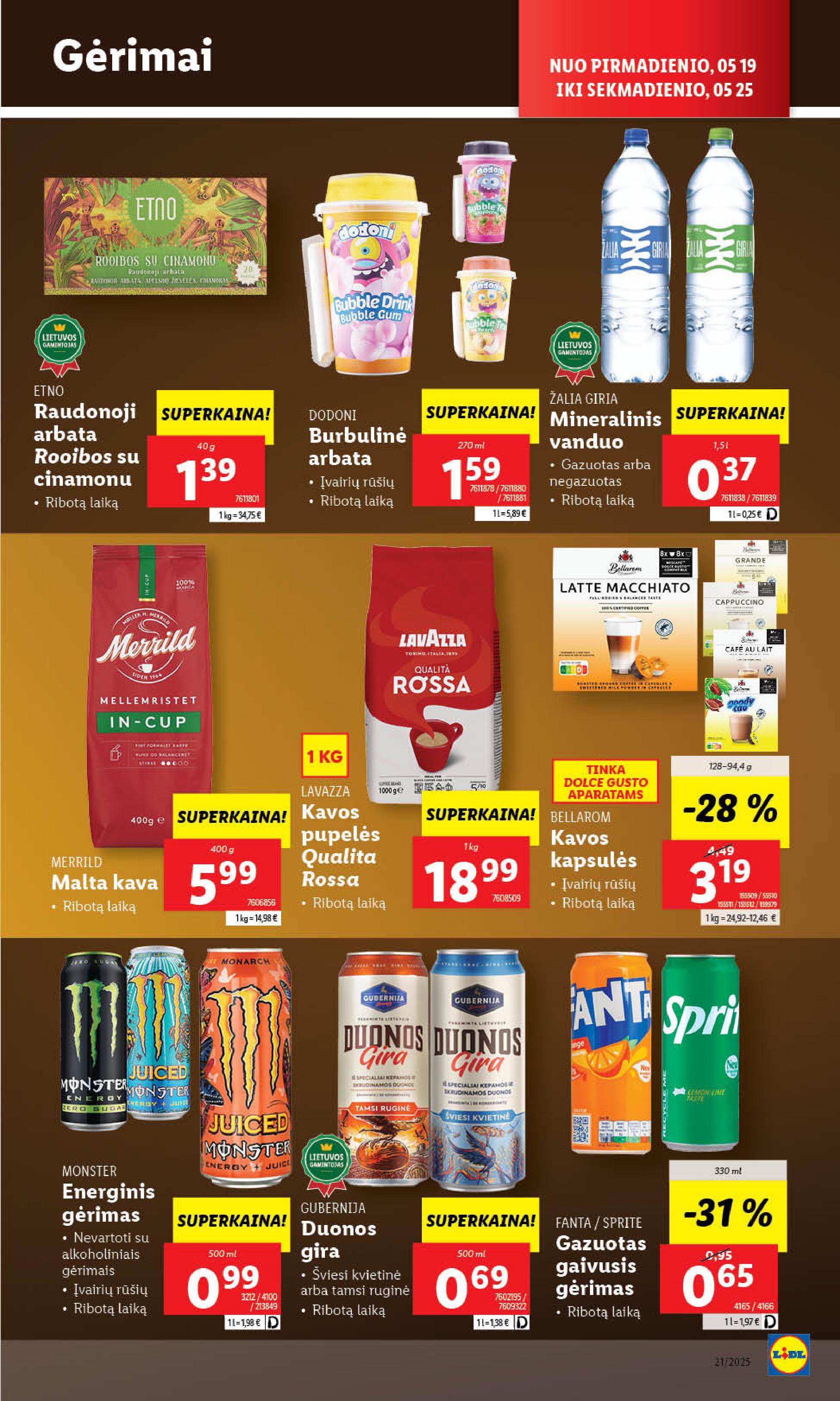 Naujausias LIDL kaininis katalogas 2025.05.19 - 2025.05.25