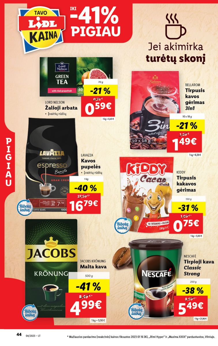 Naujausias LIDL kaininis katalogas 2023.01.23 - 2023.01.29
