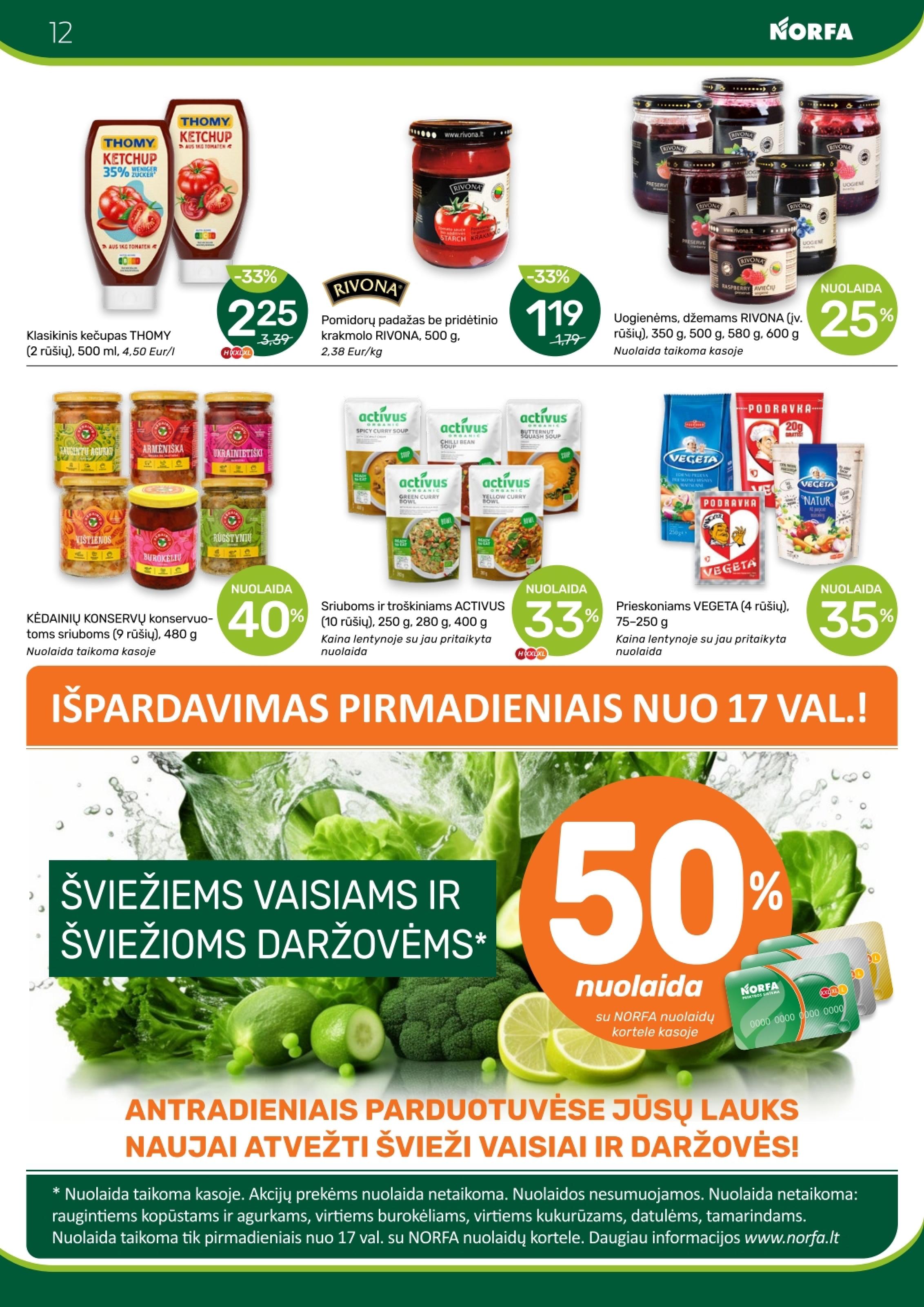 Naujausias NORFA kaininis katalogas 2025.07.10 - 2025.07.23