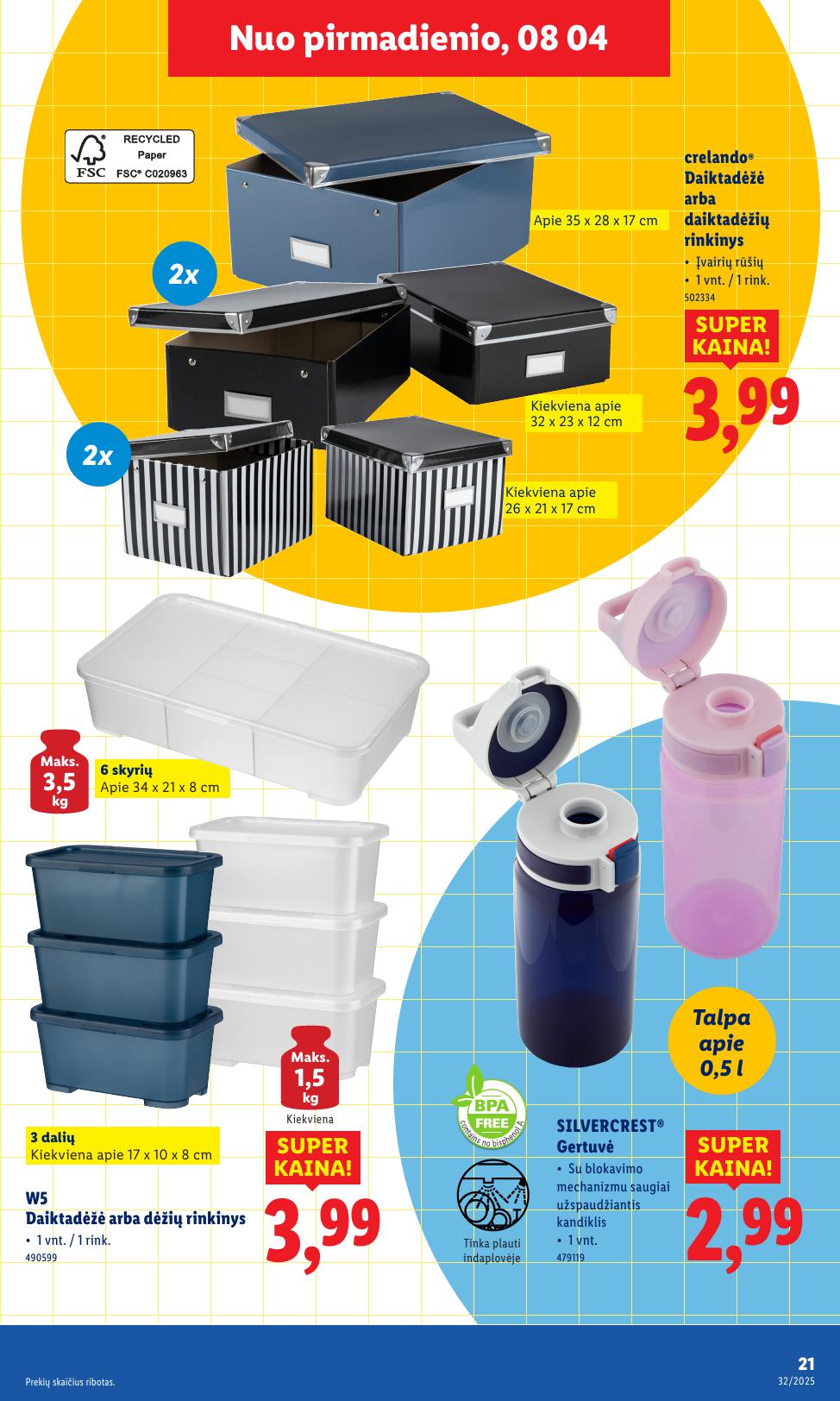 LIDL ne maisto prekių leidinys 2025.08.04 - 2025.08.10