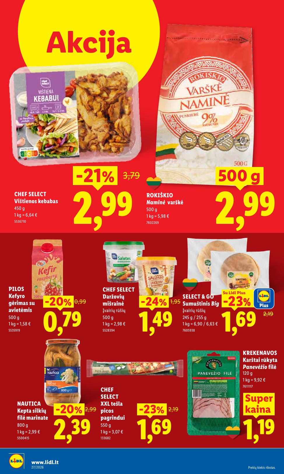Naujausias LIDL kaininis katalogas 2026.06.29 - 2026.07.05