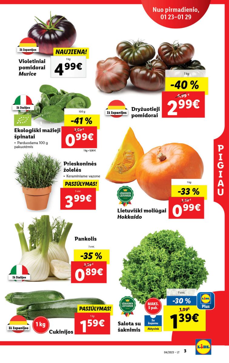 Naujausias LIDL kaininis katalogas 2023.01.23 - 2023.01.29