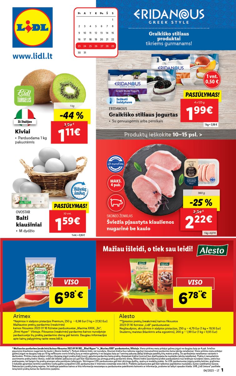 Naujausias LIDL kaininis katalogas 2023.01.23 - 2023.01.29