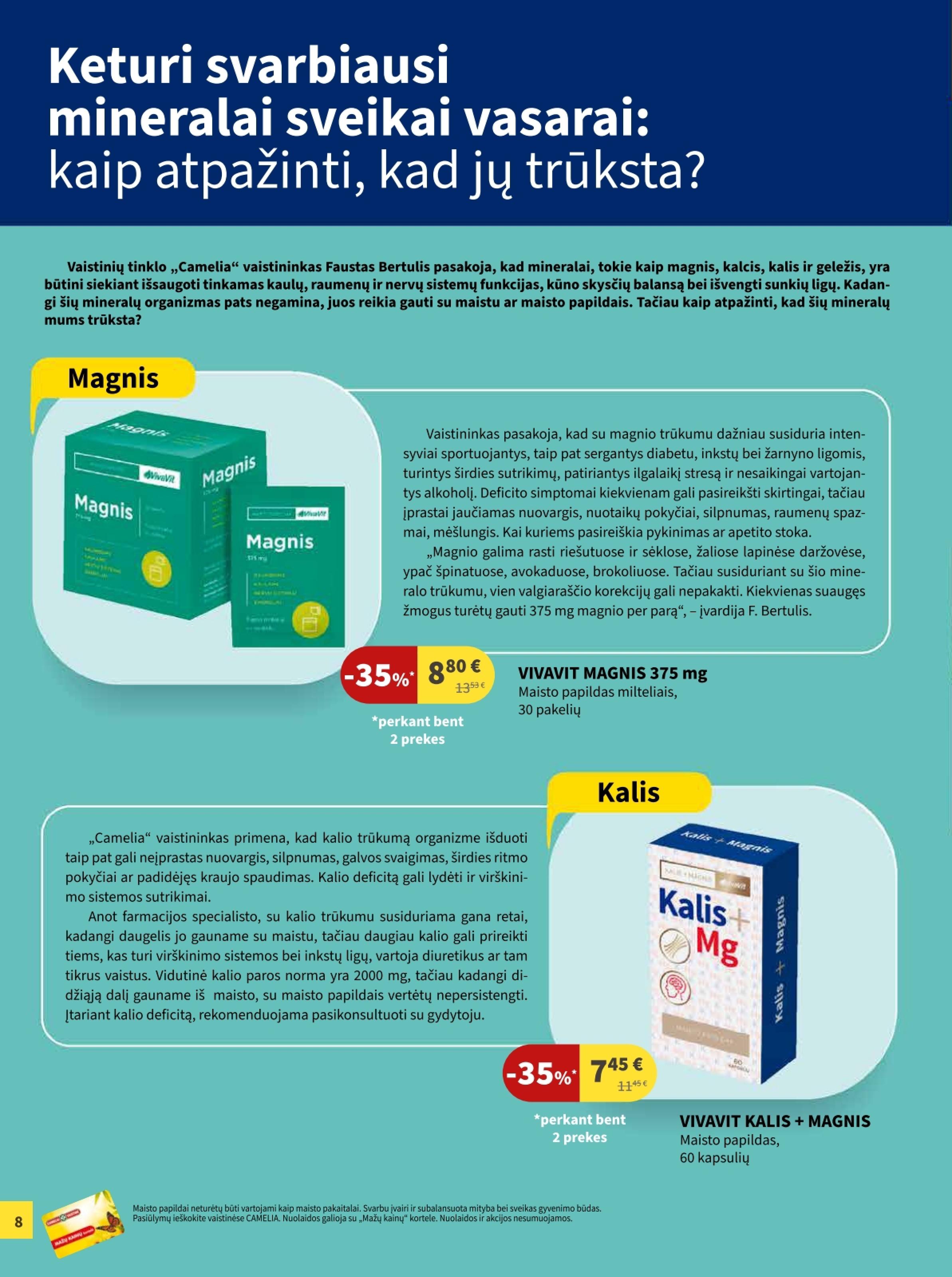 CAMELIA vaistinės akcijų leidinys 2025.06.01 - 2025.06.30