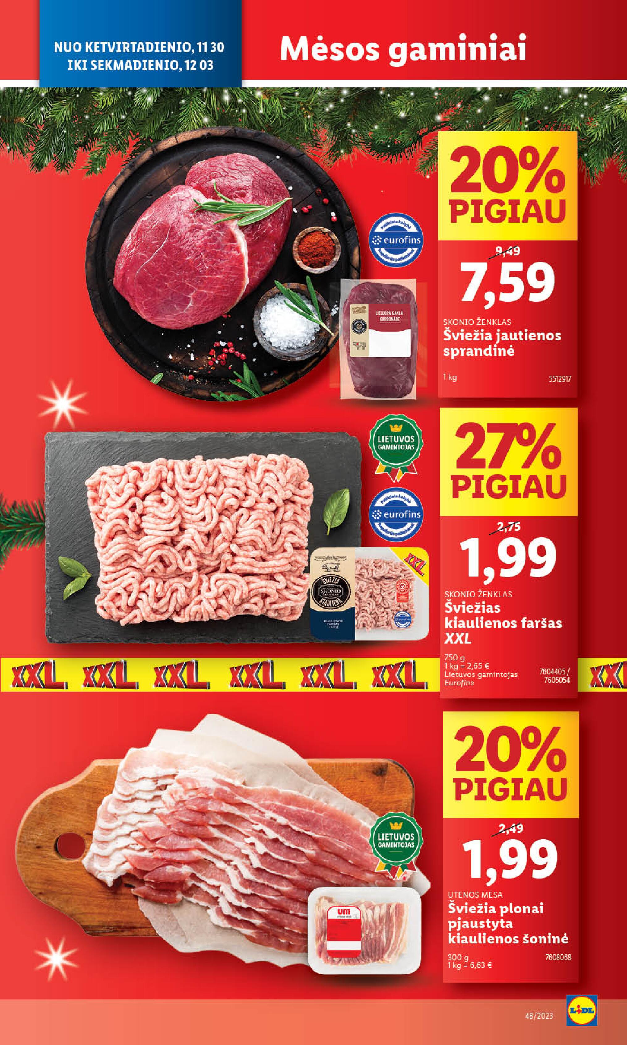 LIDL maisto prekių leidinukas nuo ketvirtadienio 11.30 - 12.03