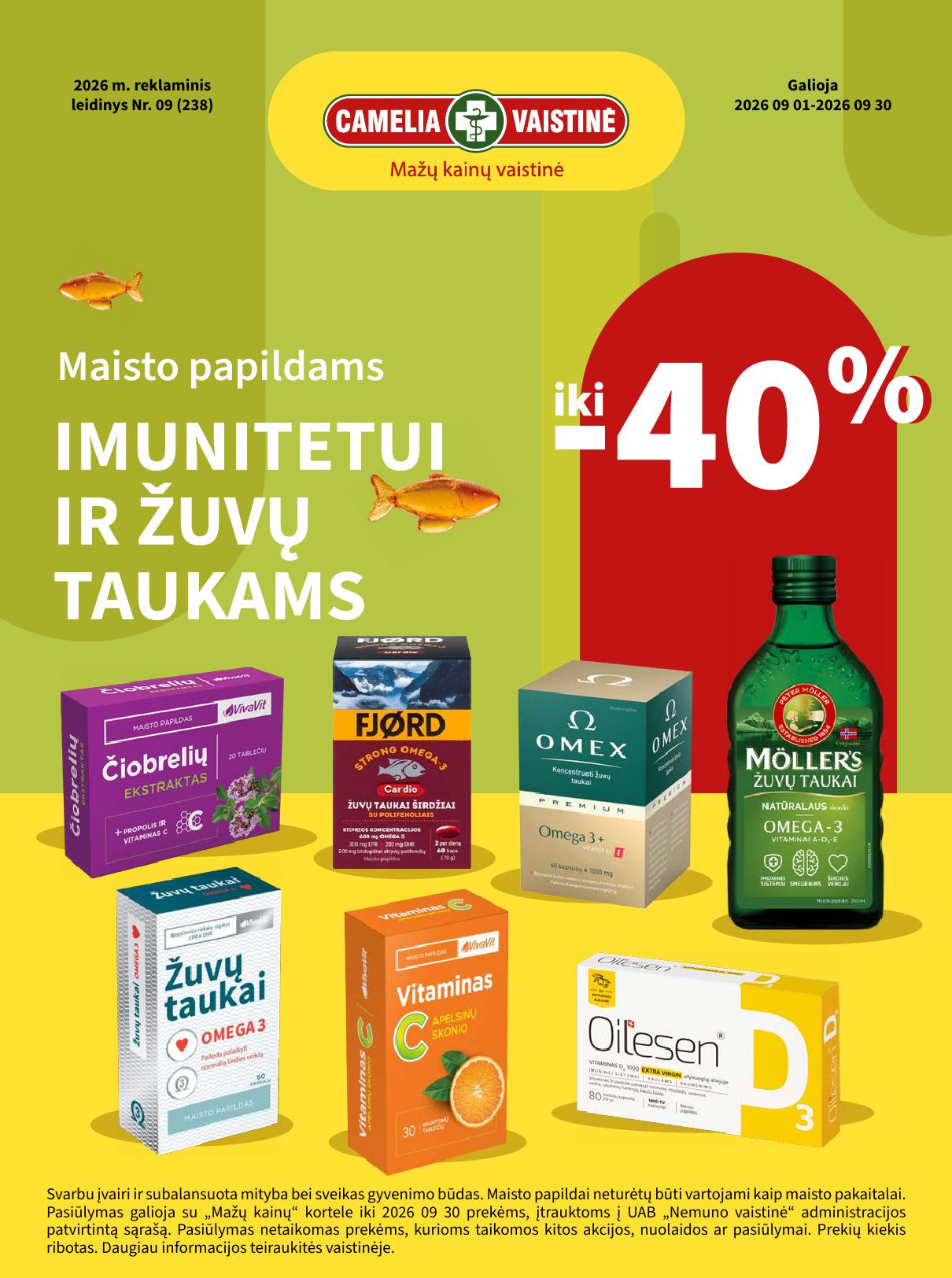 Naujas CAMELIA leidinys nuo 2026.09.01 iki 2026.09.30