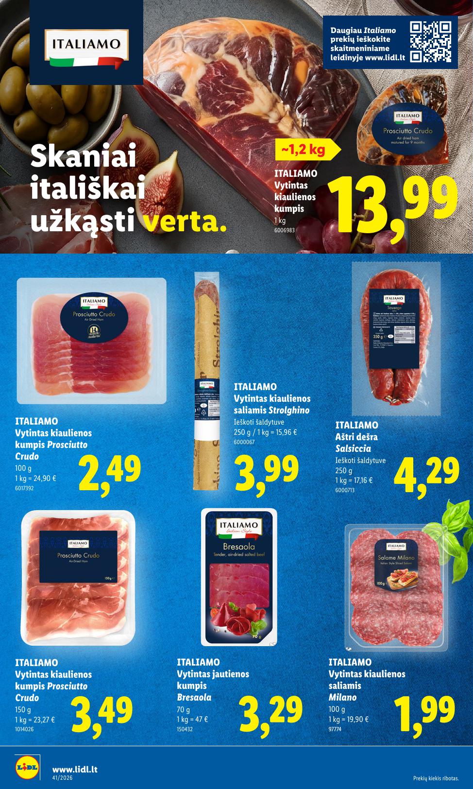 Naujausias LIDL kaininis katalogas 2026.10.05 - 2026.10.11