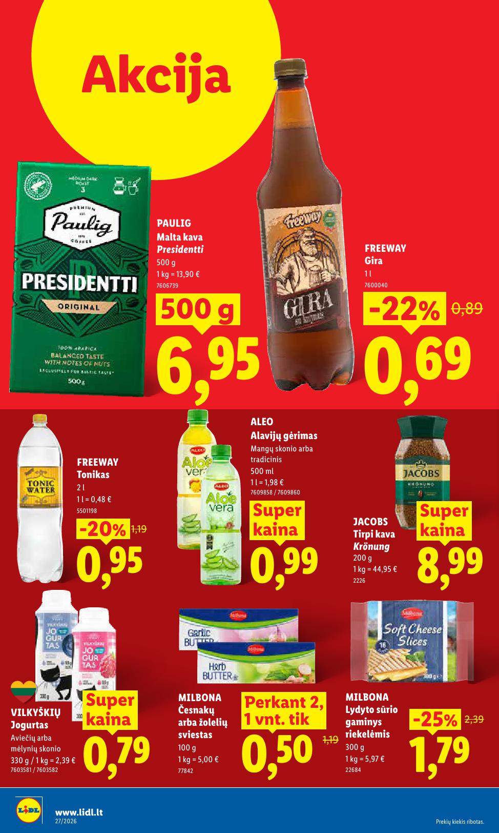 Naujausias LIDL kaininis katalogas 2026.06.29 - 2026.07.05
