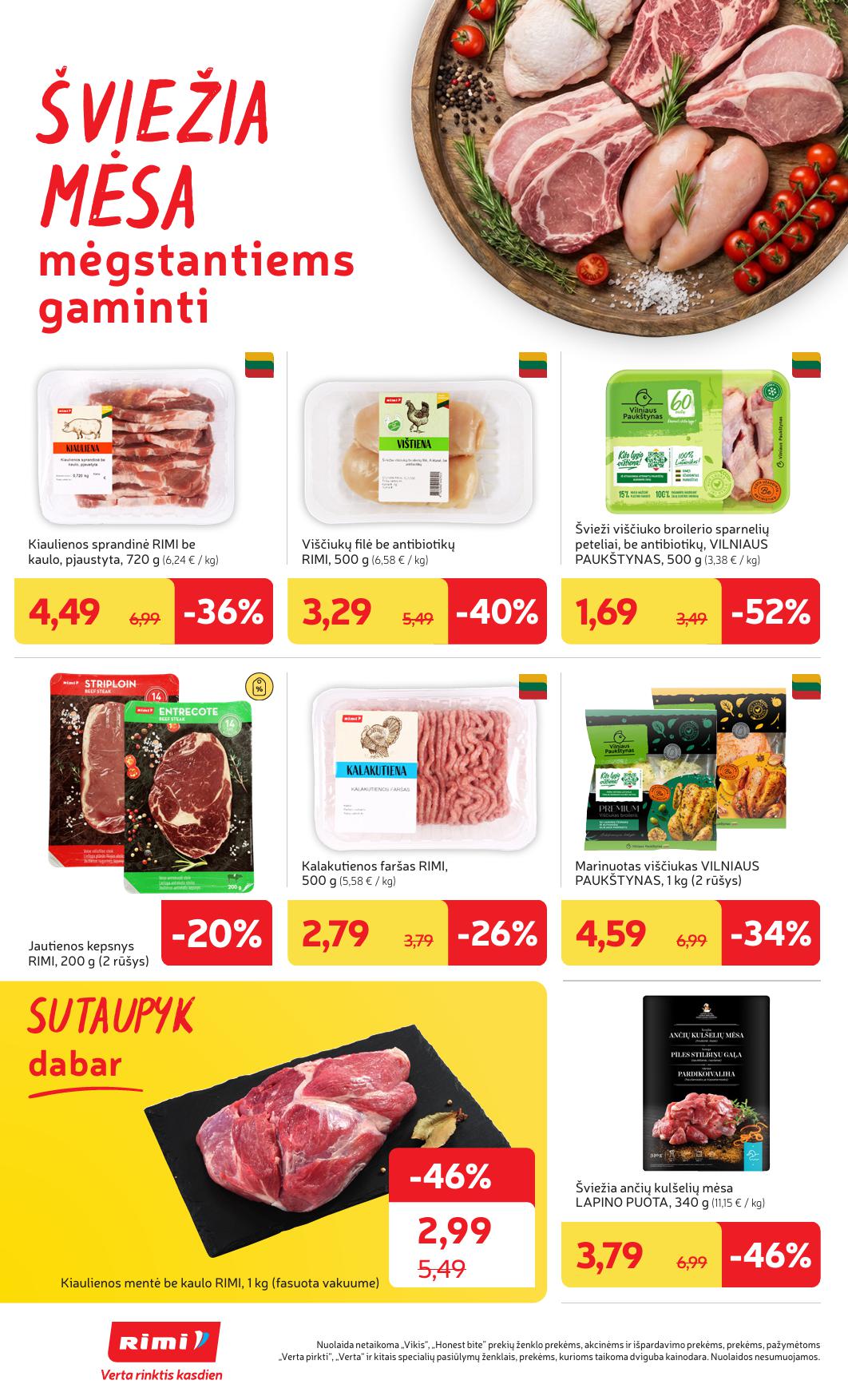 Naujausias RIMI kaininis katalogas 2026.01.13 - 2026.01.19