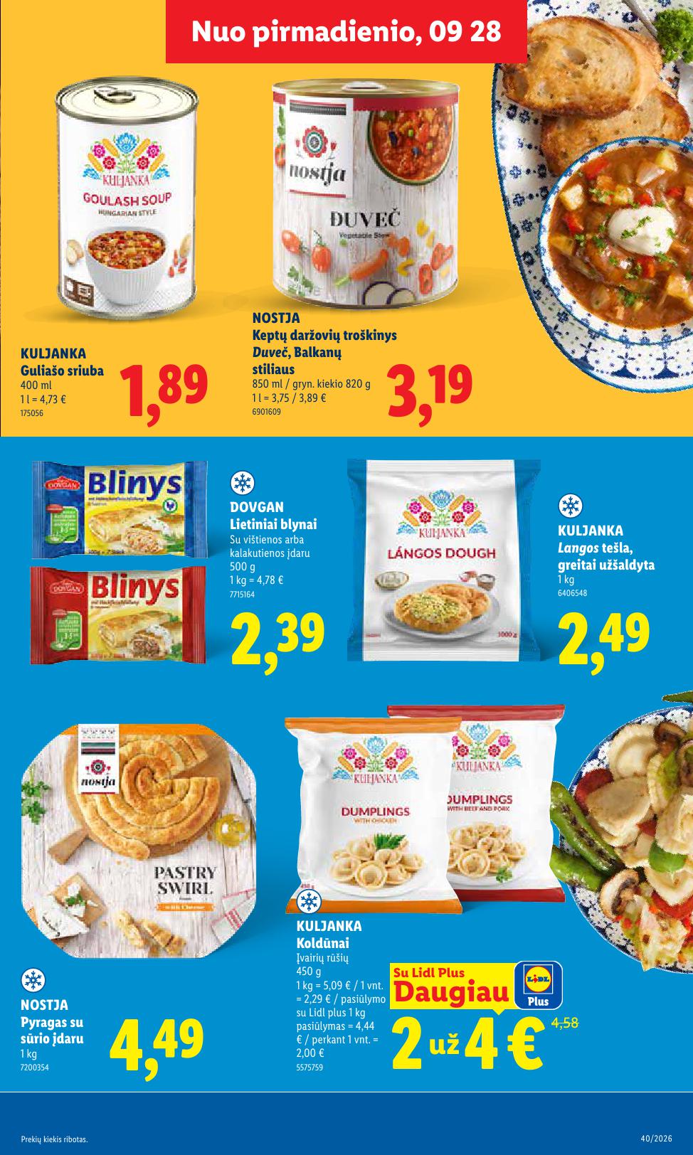 Naujausias LIDL kaininis katalogas 2026.09.28 - 2026.10.04