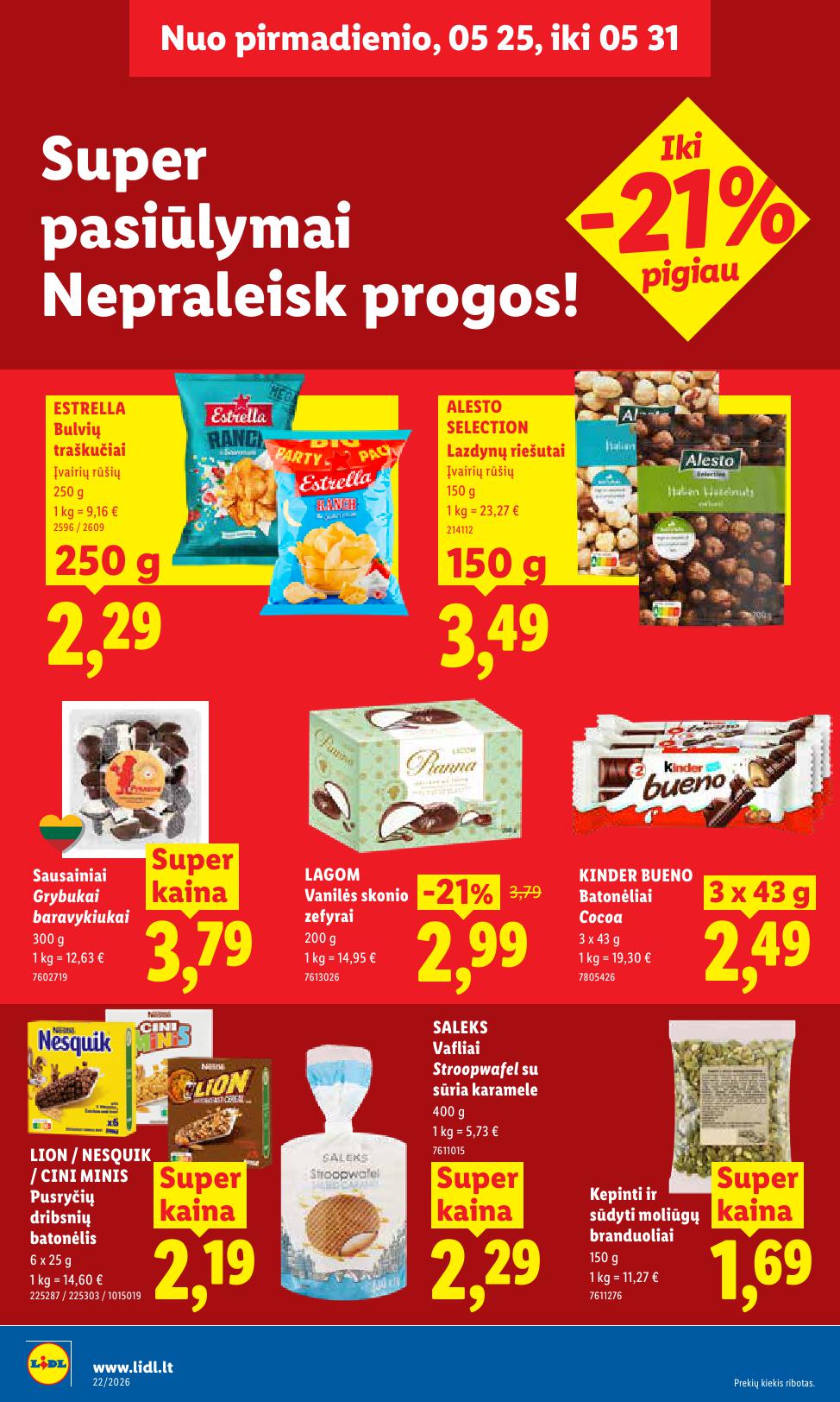 Naujausias LIDL kaininis katalogas 2026.05.25 - 2026.05.31