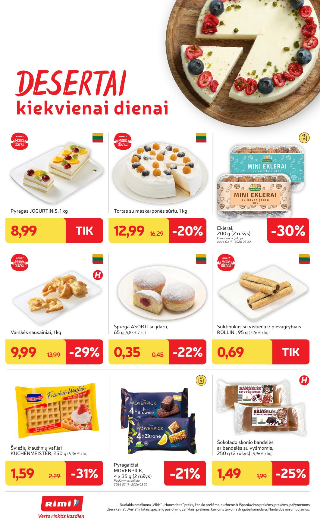 Naujausias RIMI kaininis katalogas 2026.03.17 - 2026.03.23