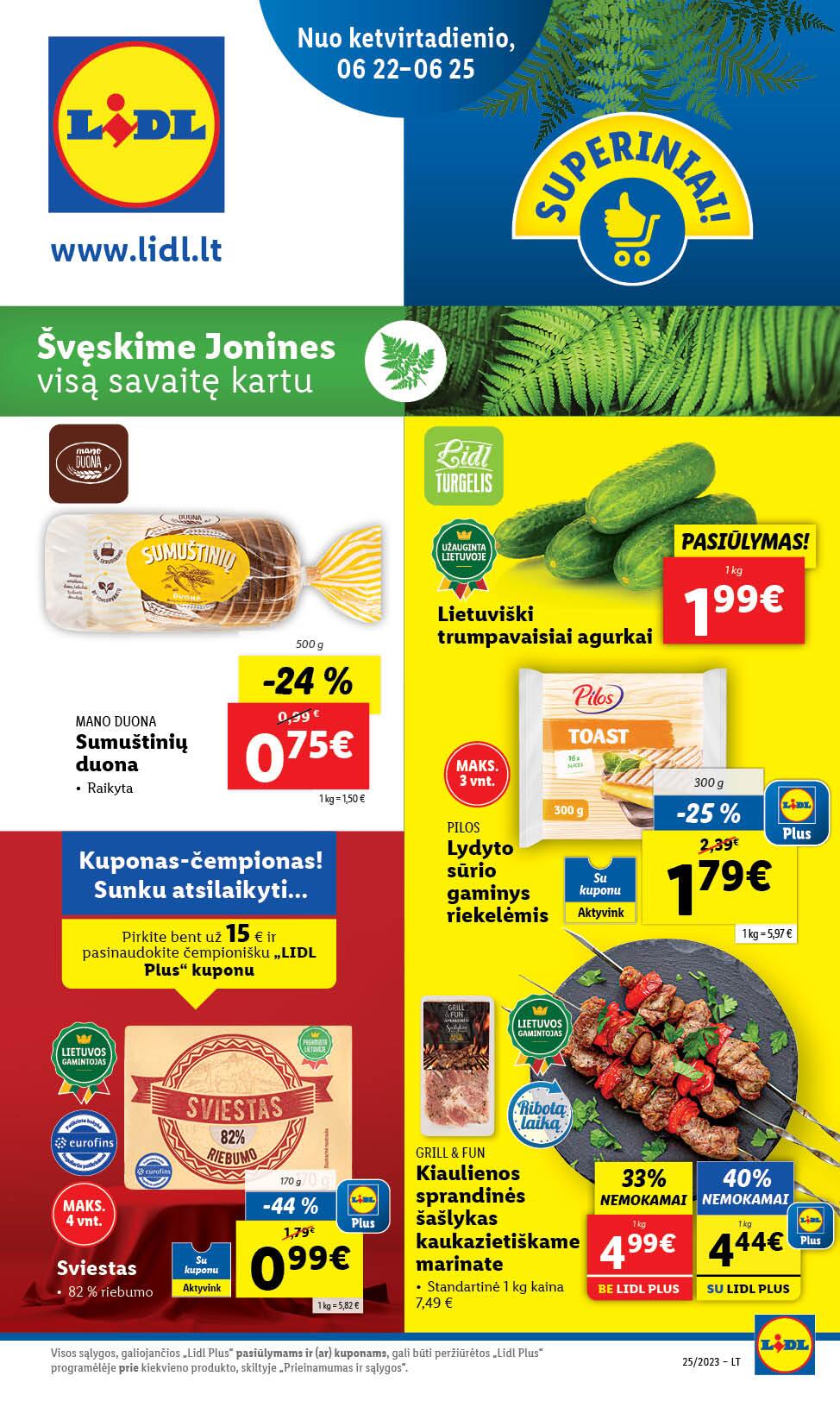 Naujausias LIDL kaininis katalogas 2023.06.19 - 2023.06.25