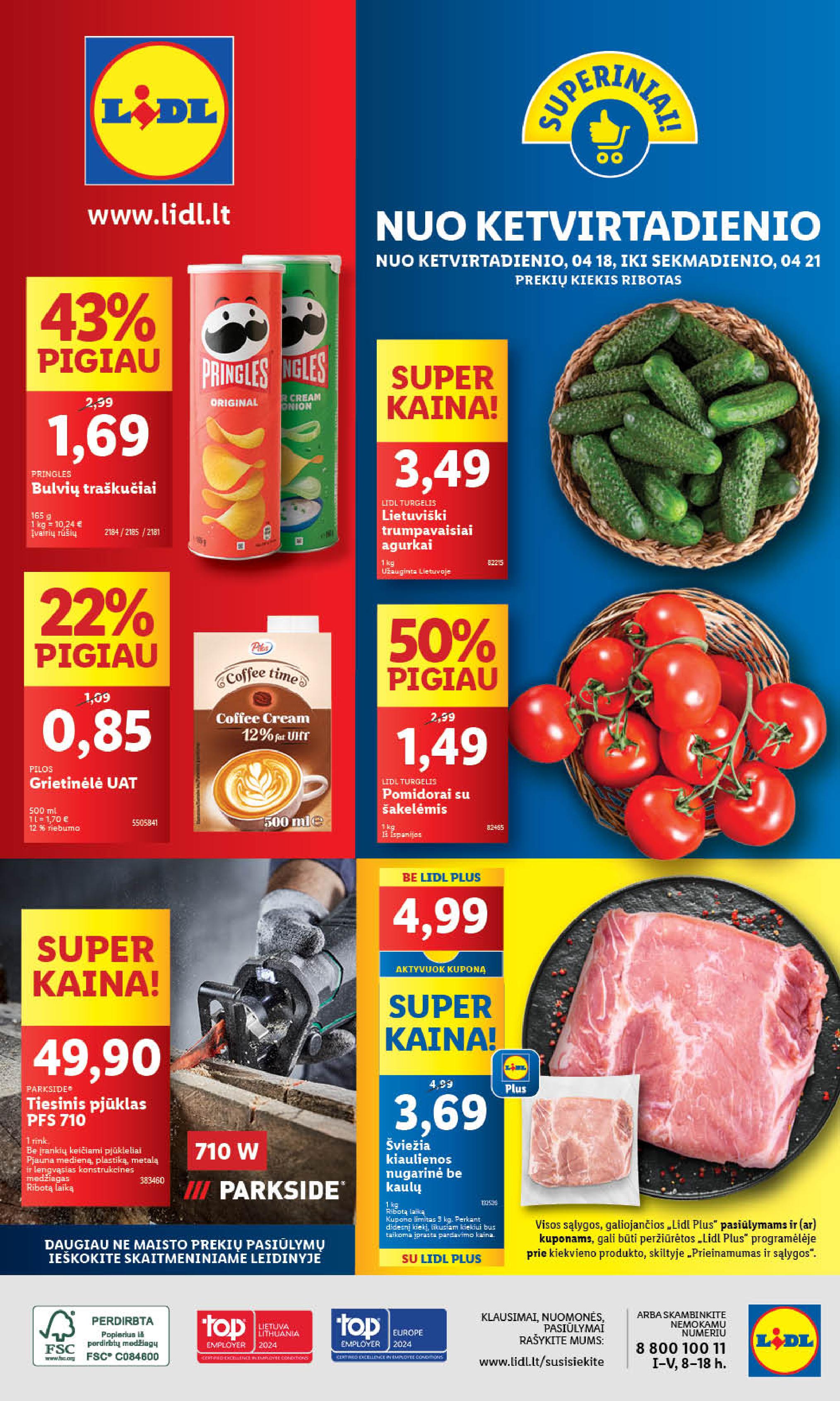 Naujausias LIDL kaininis katalogas 2024.04.15 - 2024.04.21