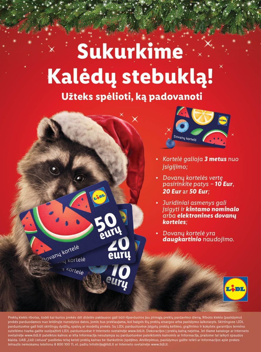 LIDL Kalėdinių dovanų katalogas "Sukurkime Kalėdų stebuklą"