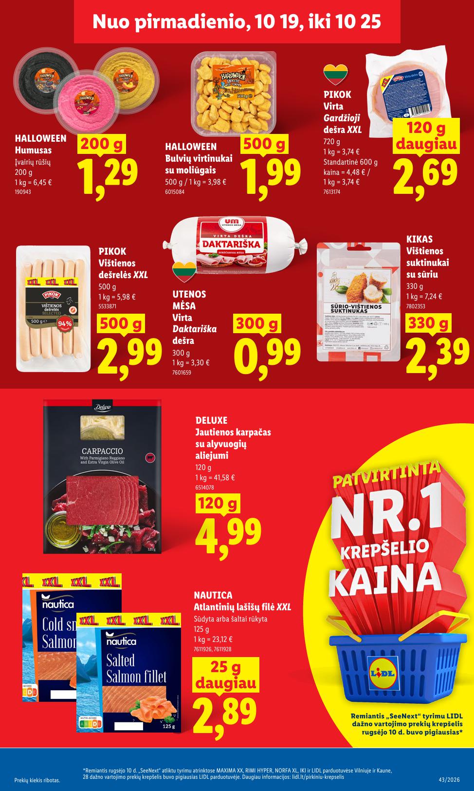 LIDL akcijų ir nuolaidų leidinys 2026.10.19 - 2026.10.25