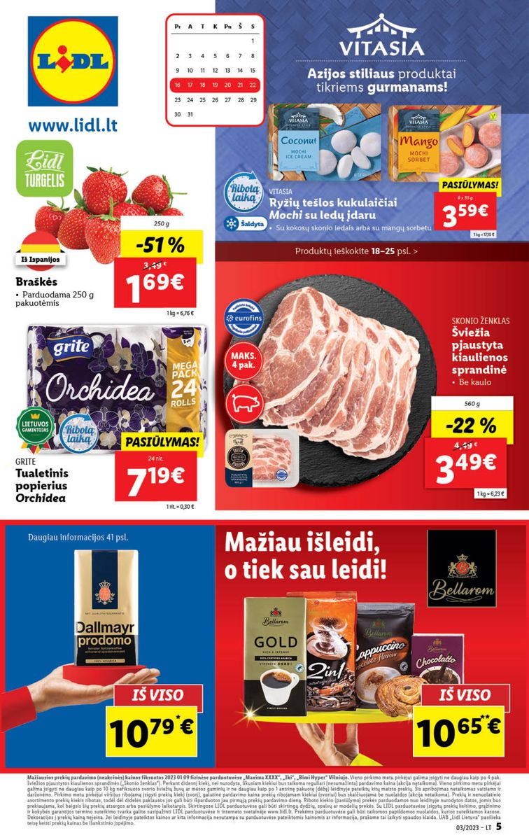 Naujausias LIDL kaininis katalogas 2023.01.16 - 2023.01.22