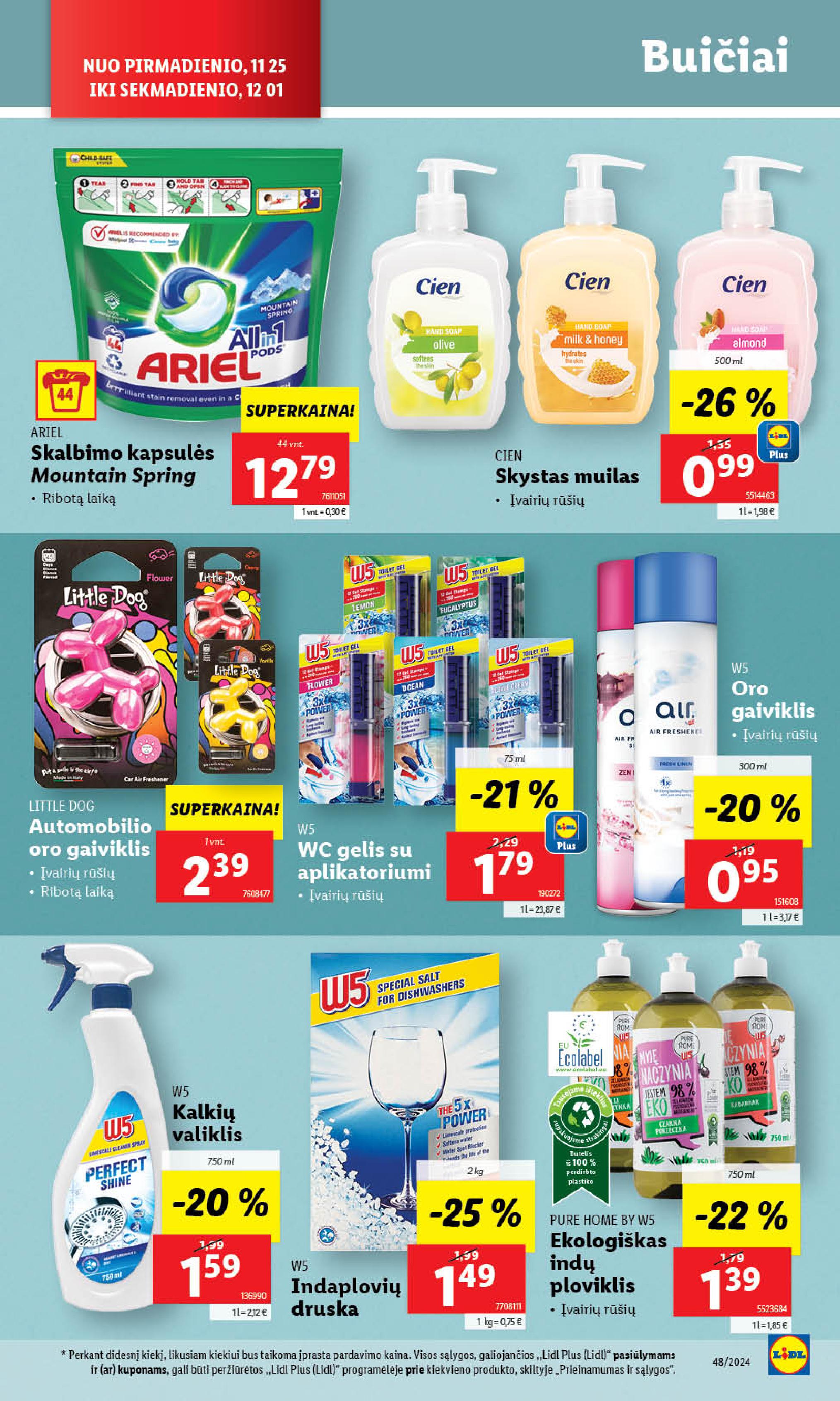 Naujausias LIDL kaininis katalogas 2024.11.25 - 2024.12.01