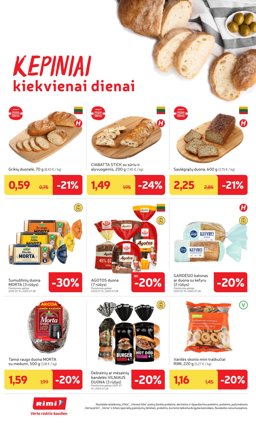 Naujausias RIMI kaininis katalogas 2025.07.15 - 2025.07.21