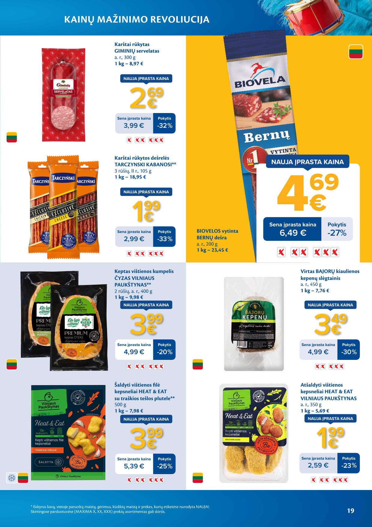 MAXIMA nuolaidų leidinys "Kainų mažinimo revoliucija" 2026.03.03 - 2026.03.09