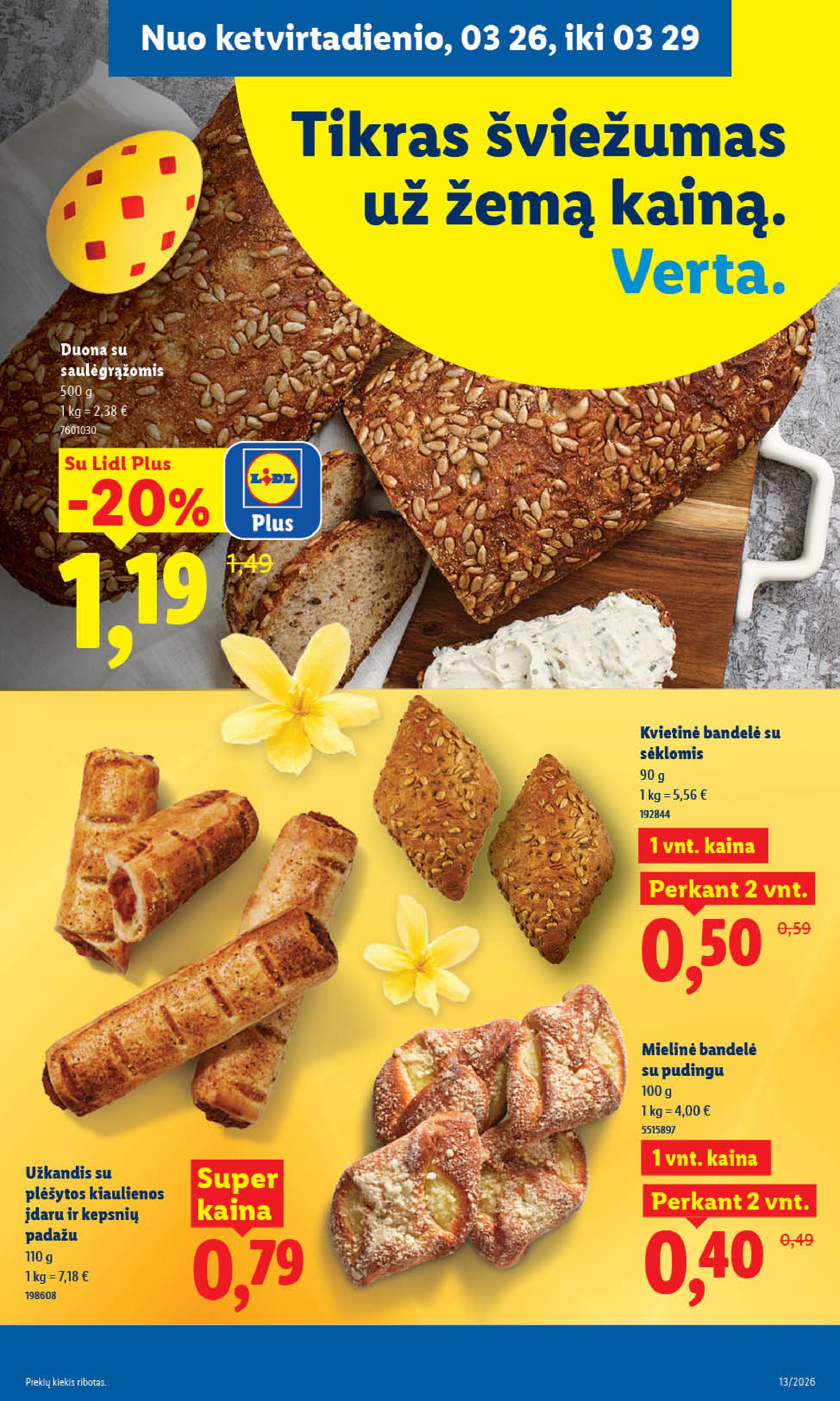 Naujausias LIDL kaininis katalogas 2026.03.23 - 2026.03.29