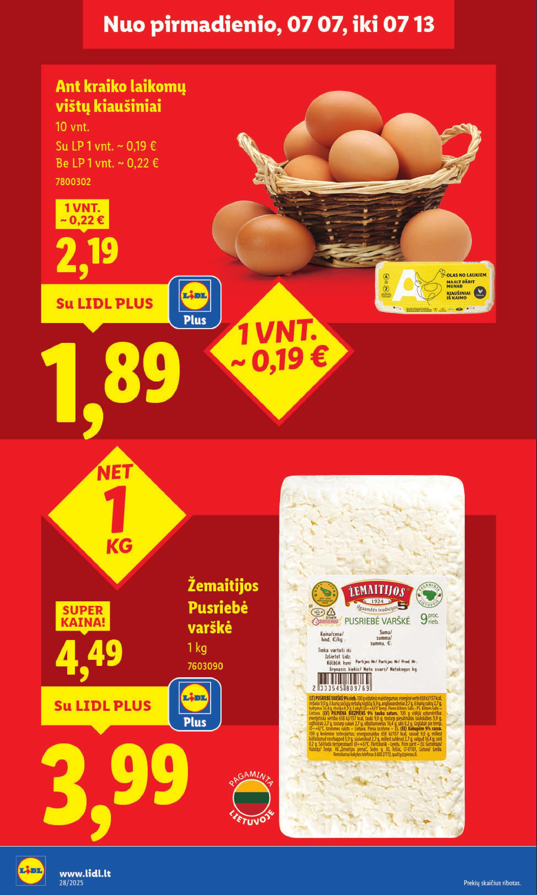 Naujausias LIDL kaininis katalogas 2025.07.07 - 2025.07.13