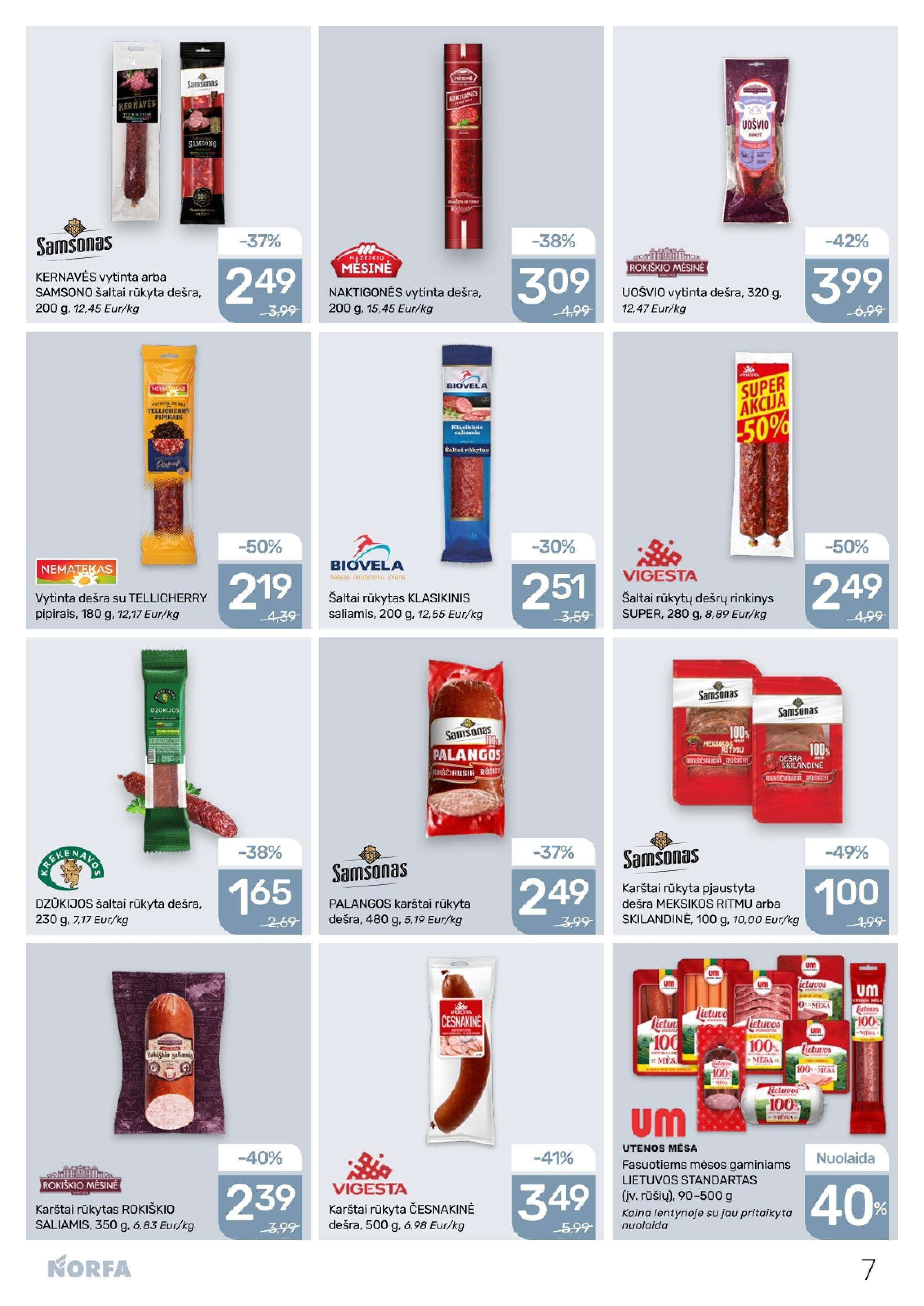 Naujausias NORFA kaininis katalogas 2026.04.30 - 2026.05.13
