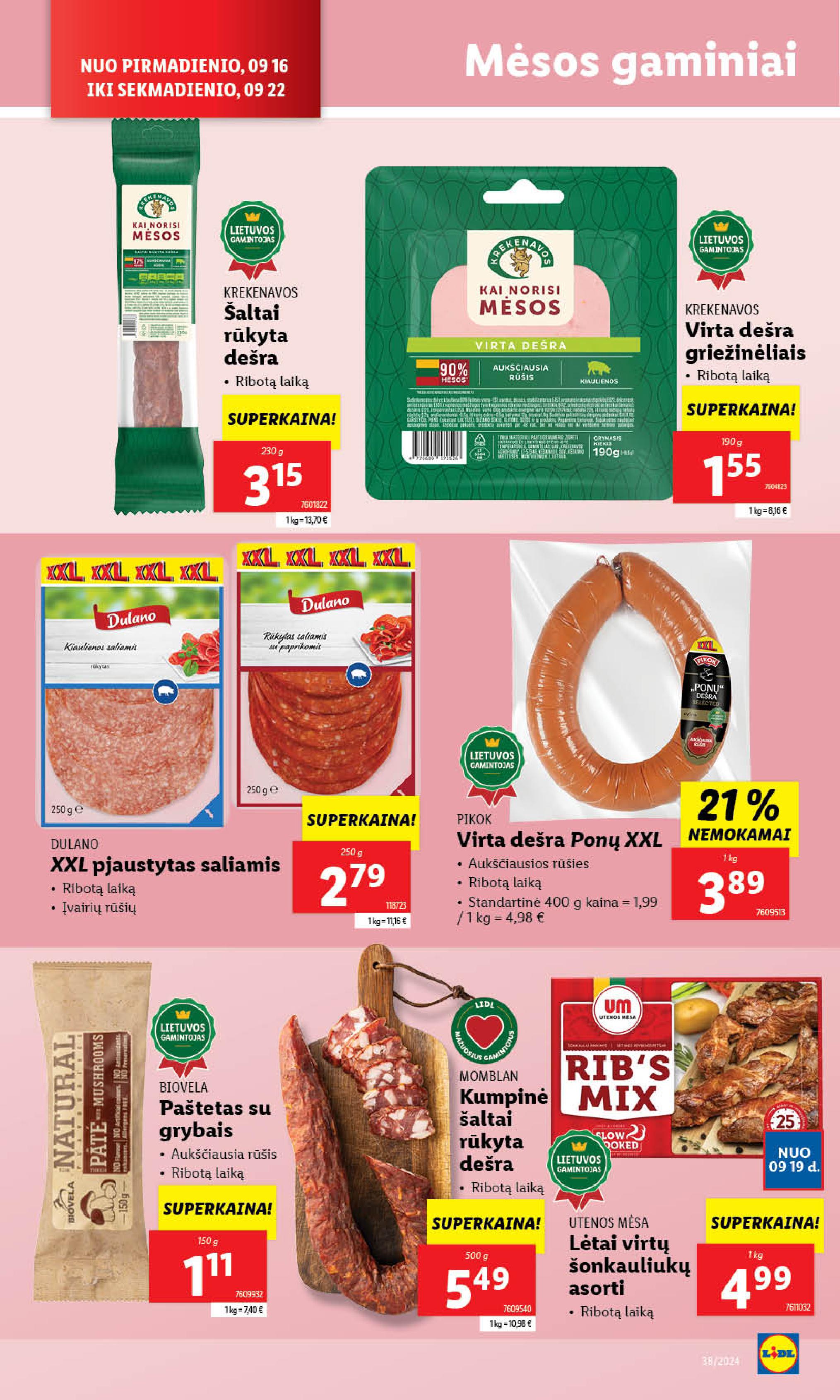Naujausias LIDL kaininis katalogas 2024.09.16 - 2024.09.22