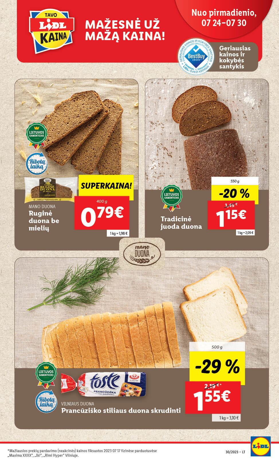 Naujausias LIDL kaininis katalogas 2023.07.24 - 2023.07.30