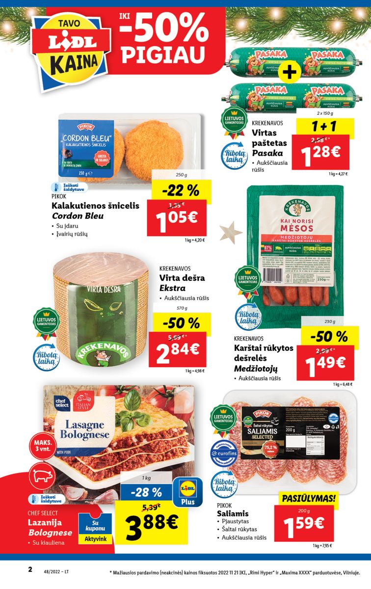 Naujausias LIDL kaininis katalogas 2022.11.28 - 2022.12.04