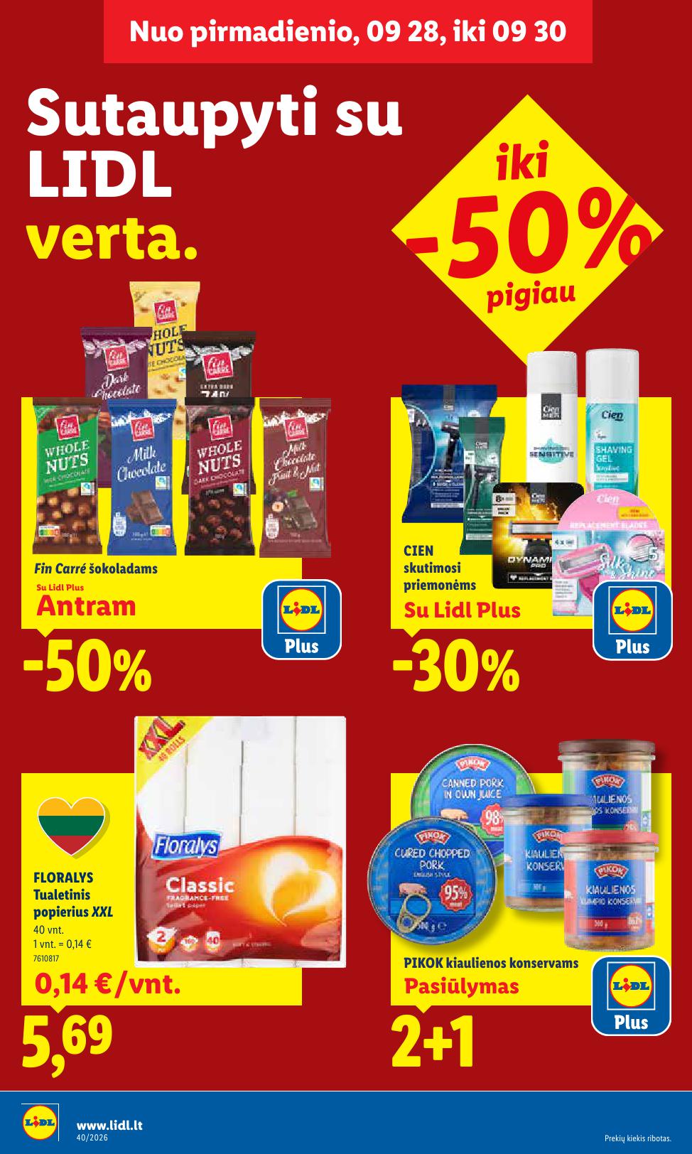Naujausias LIDL kaininis katalogas 2026.09.28 - 2026.10.04
