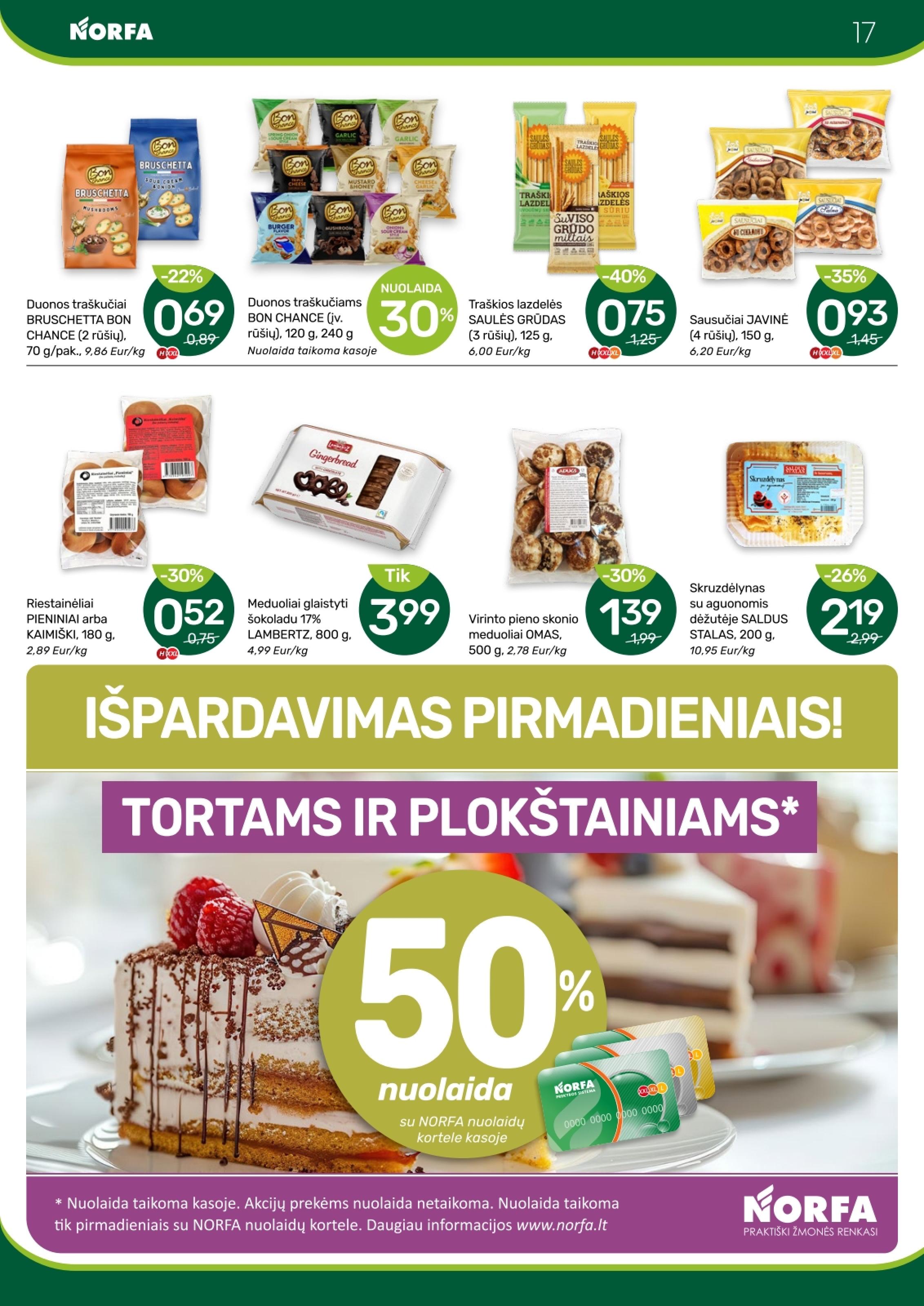 Naujausias NORFA kaininis katalogas 2025.07.24 - 2025.08.06
