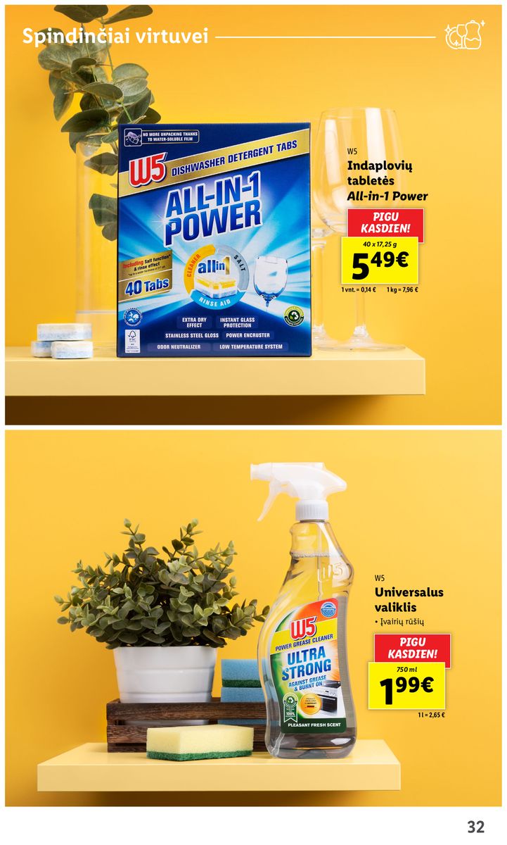LIDL švaros prekių katalogas "Švaros festivalis" galioja nuo 2023.02.09
