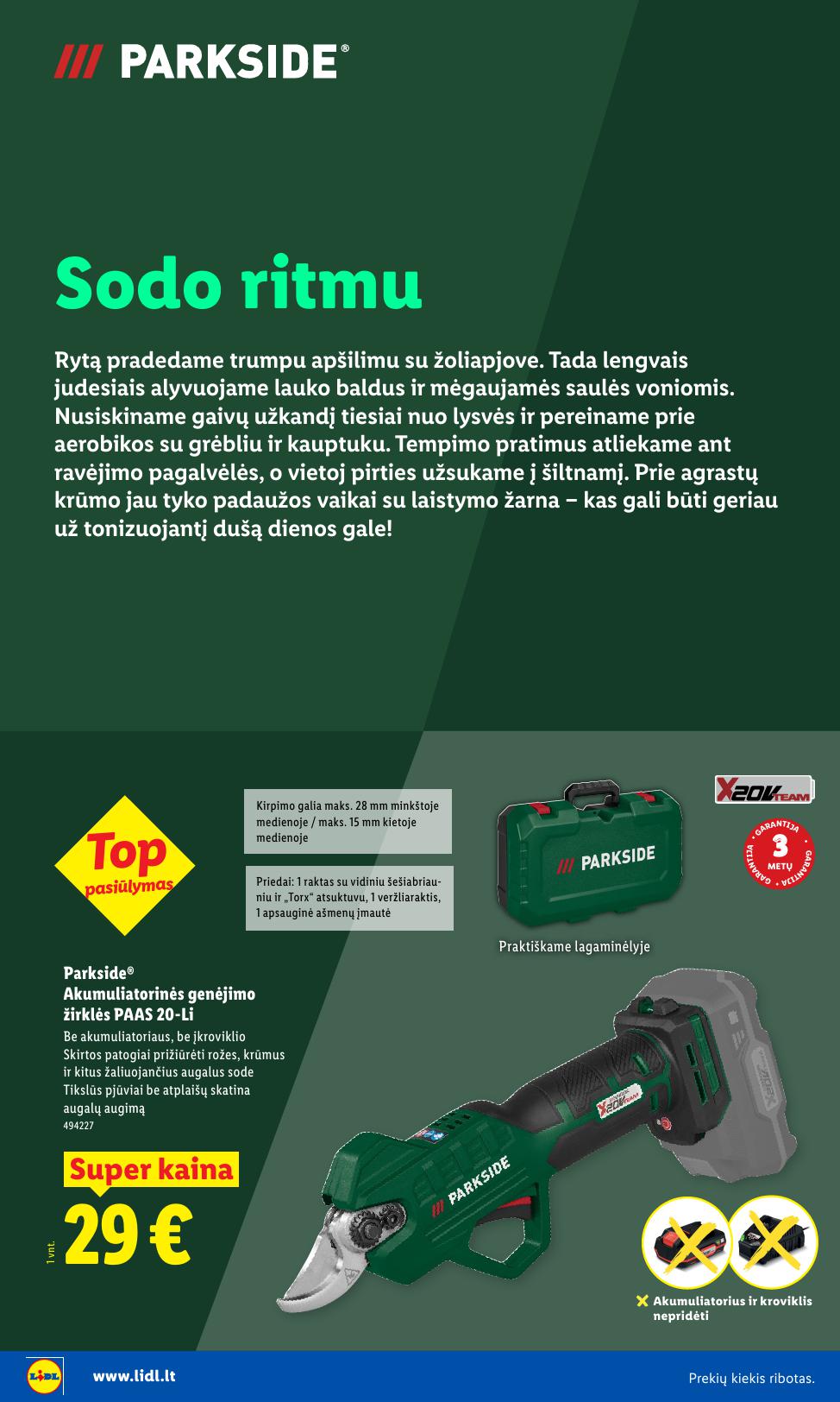 LIDL katalogas "Sodui valio !" galioja nuo 2026.03.30