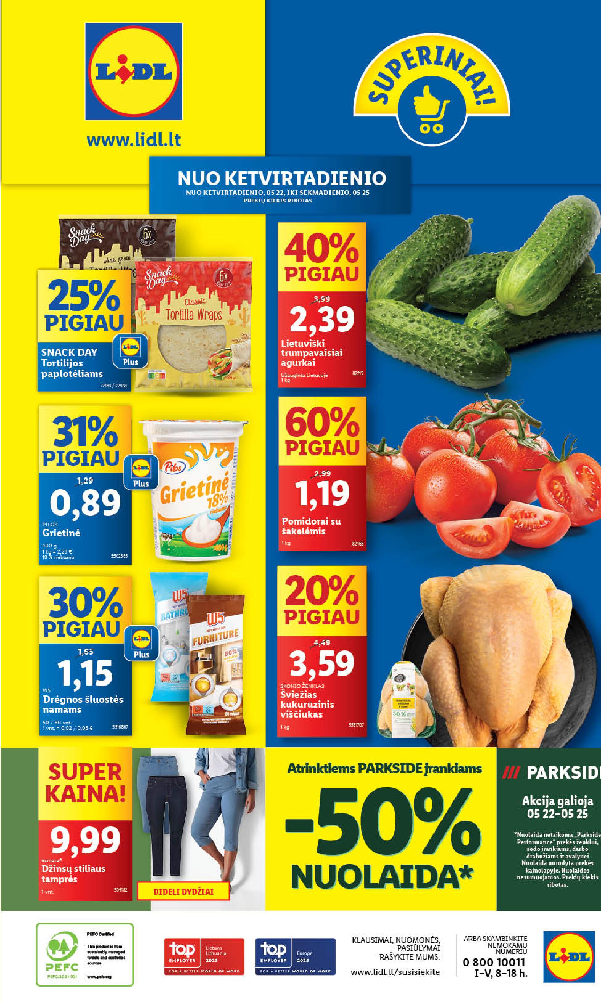 Naujausias LIDL kaininis katalogas 2025.05.19 - 2025.05.25