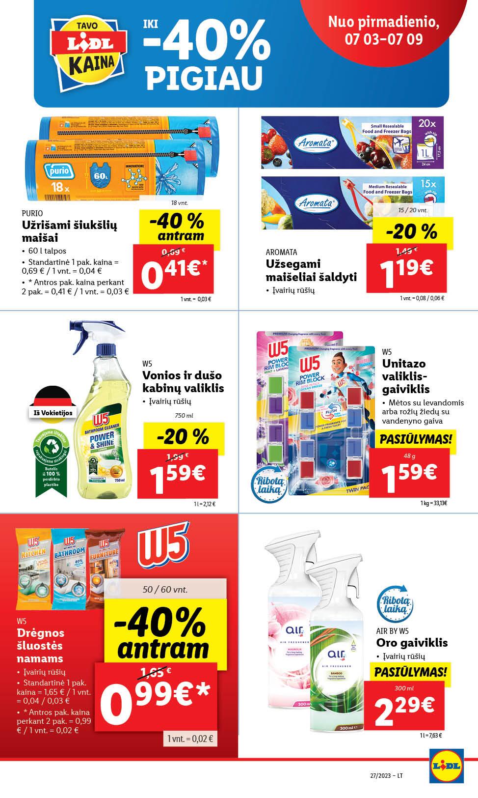 Naujausias LIDL kaininis katalogas 2023.07.03 - 2023.07.09