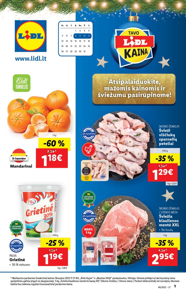 Naujausias LIDL kaininis katalogas 2022.12.05 - 2022.12.11