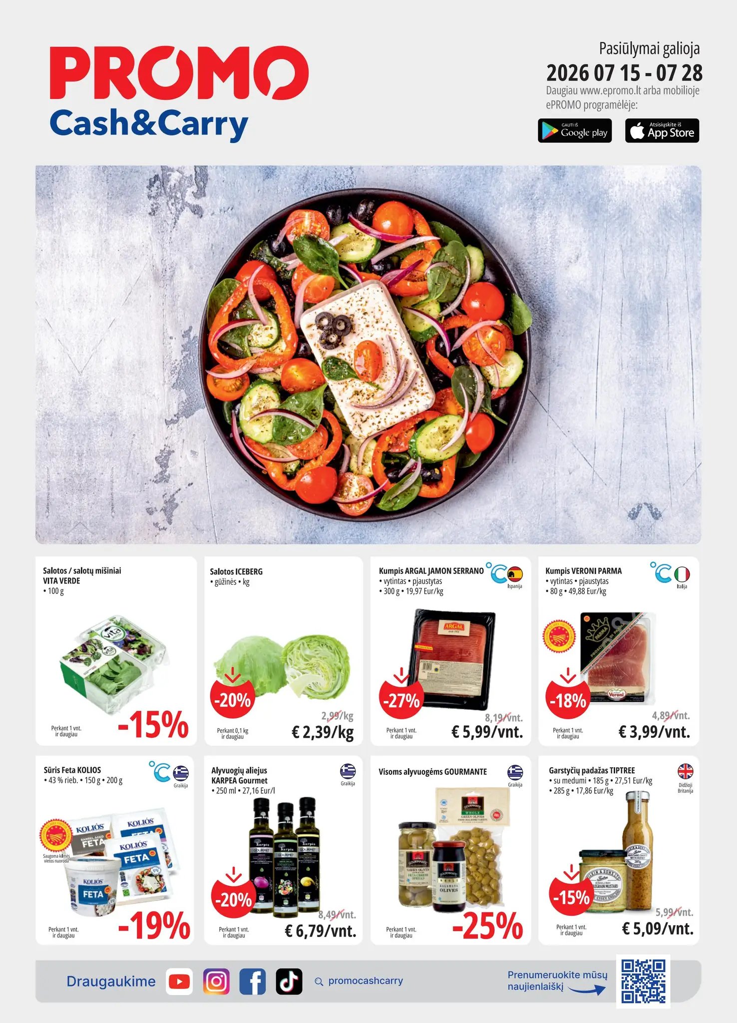 PROMO Cash&Carry akcijų leidinys 2026.07.15 - 2026.07.28