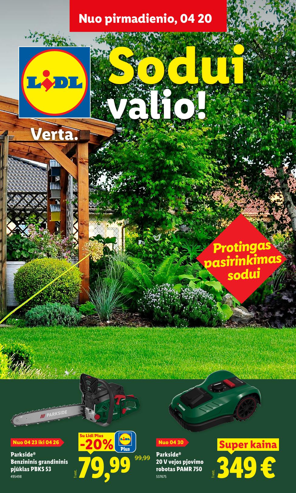 LIDL katalogas "Sodui valio !" galioja nuo 2026.03.30