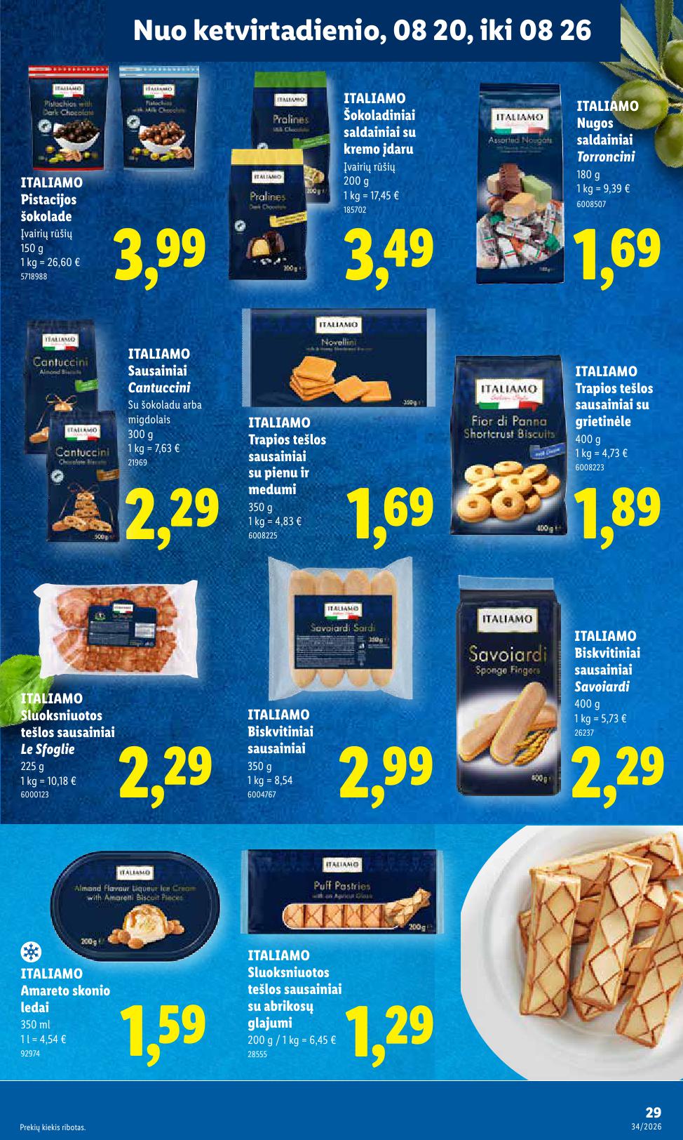 Naujausias LIDL kaininis katalogas 2026.08.17 - 2026.08.23