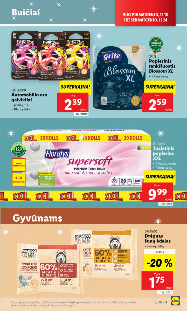Naujausias LIDL kaininis katalogas 2023.12.18 - 2023.12.24