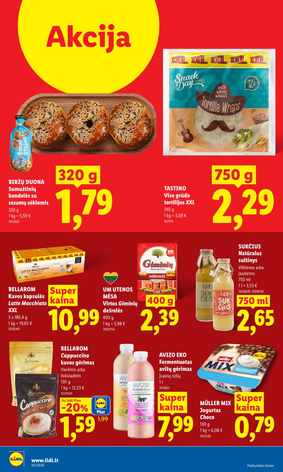 Naujausias LIDL kaininis katalogas 2026.09.28 - 2026.10.04