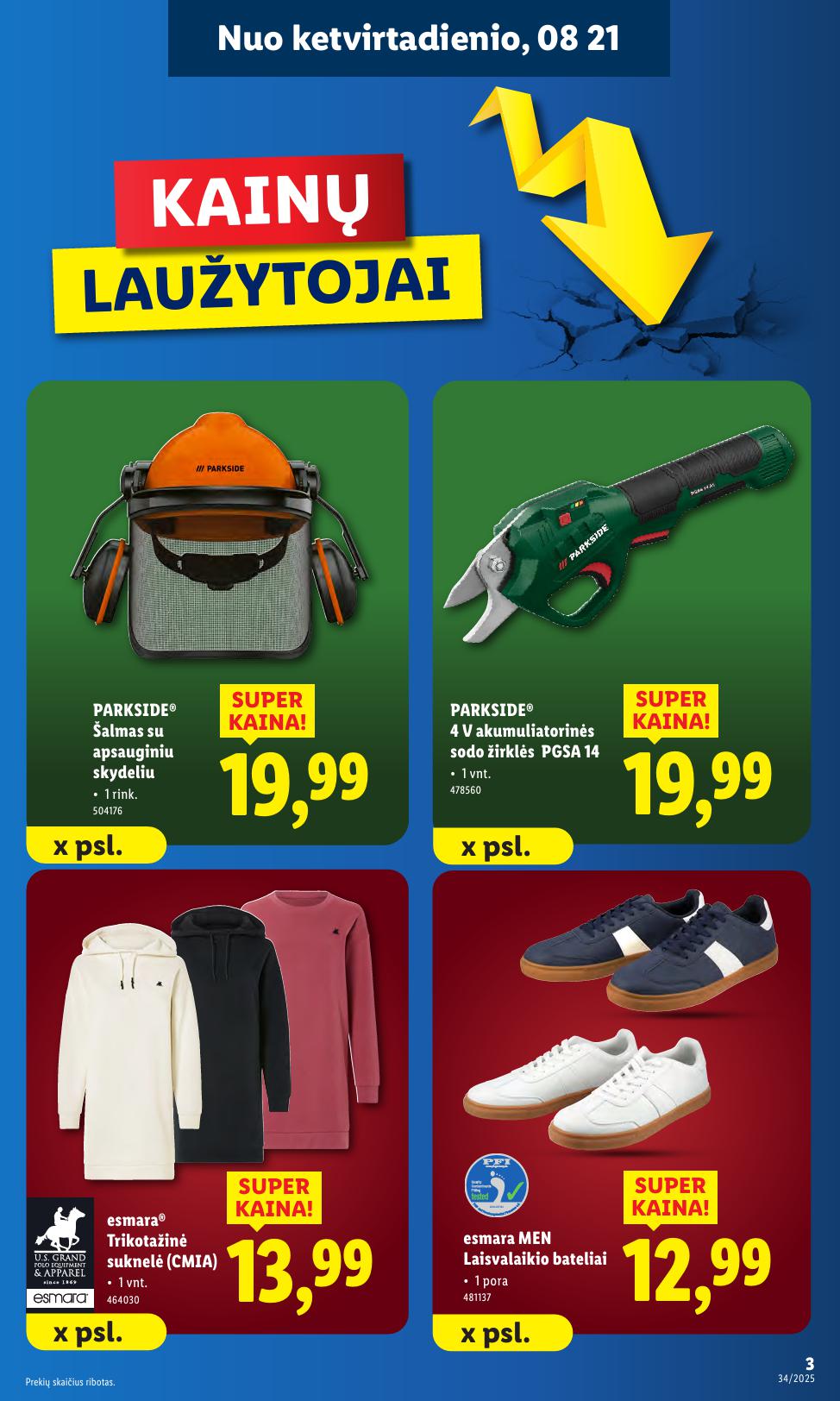 LIDL ne maisto prekių leidinys 2025.08.18 - 2025.08.24