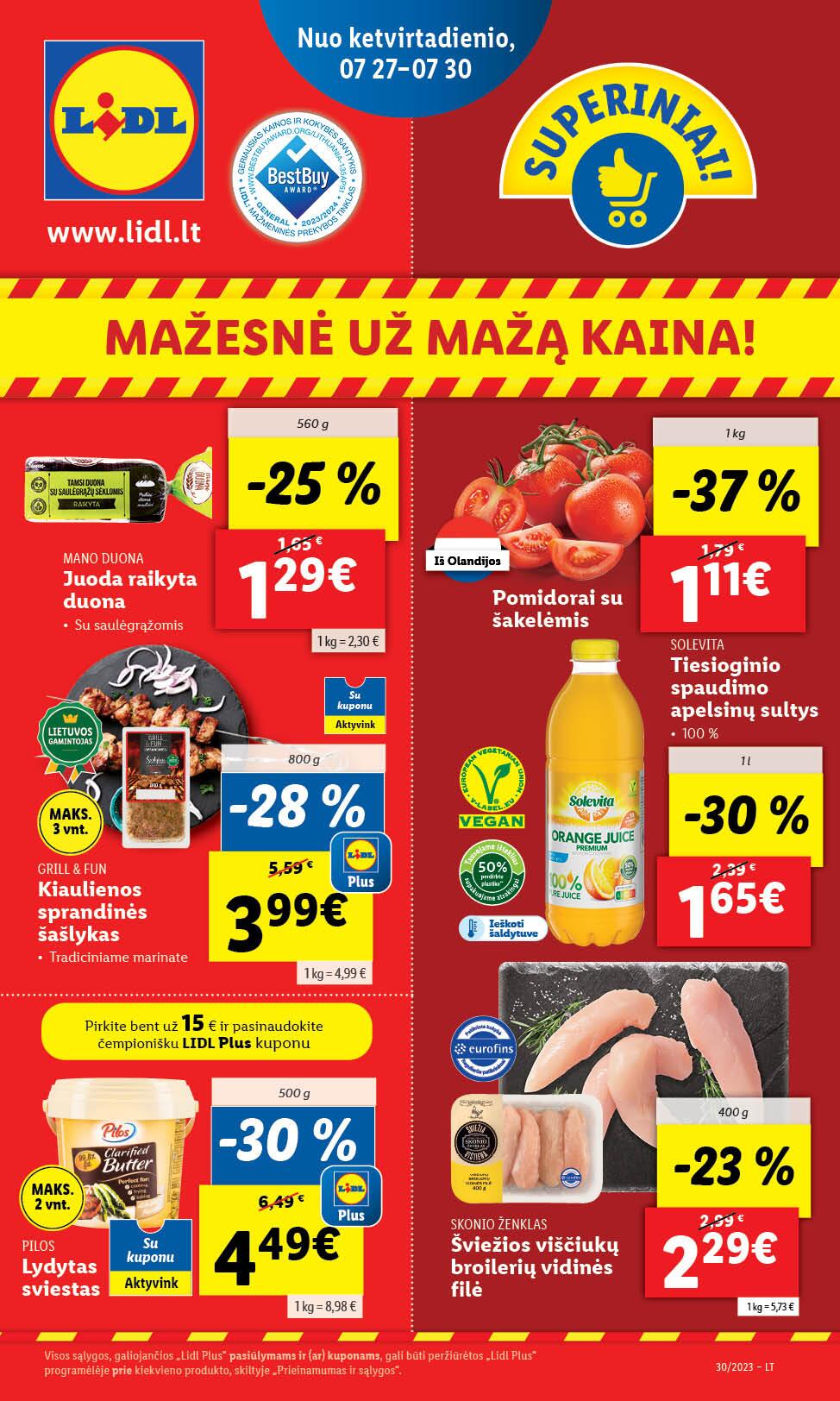 Naujausias LIDL kaininis katalogas 2023.07.24 - 2023.07.30